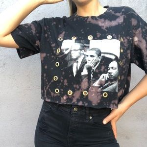 Malcom X, Martin Luther King Jr. & Obama crop tee
